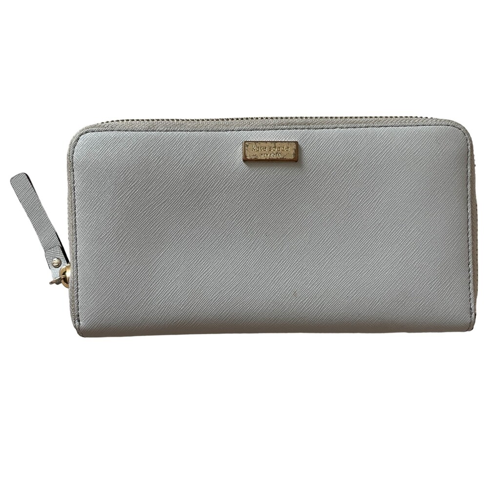 Kate Spade Dove Grey Zip-Around Wallet